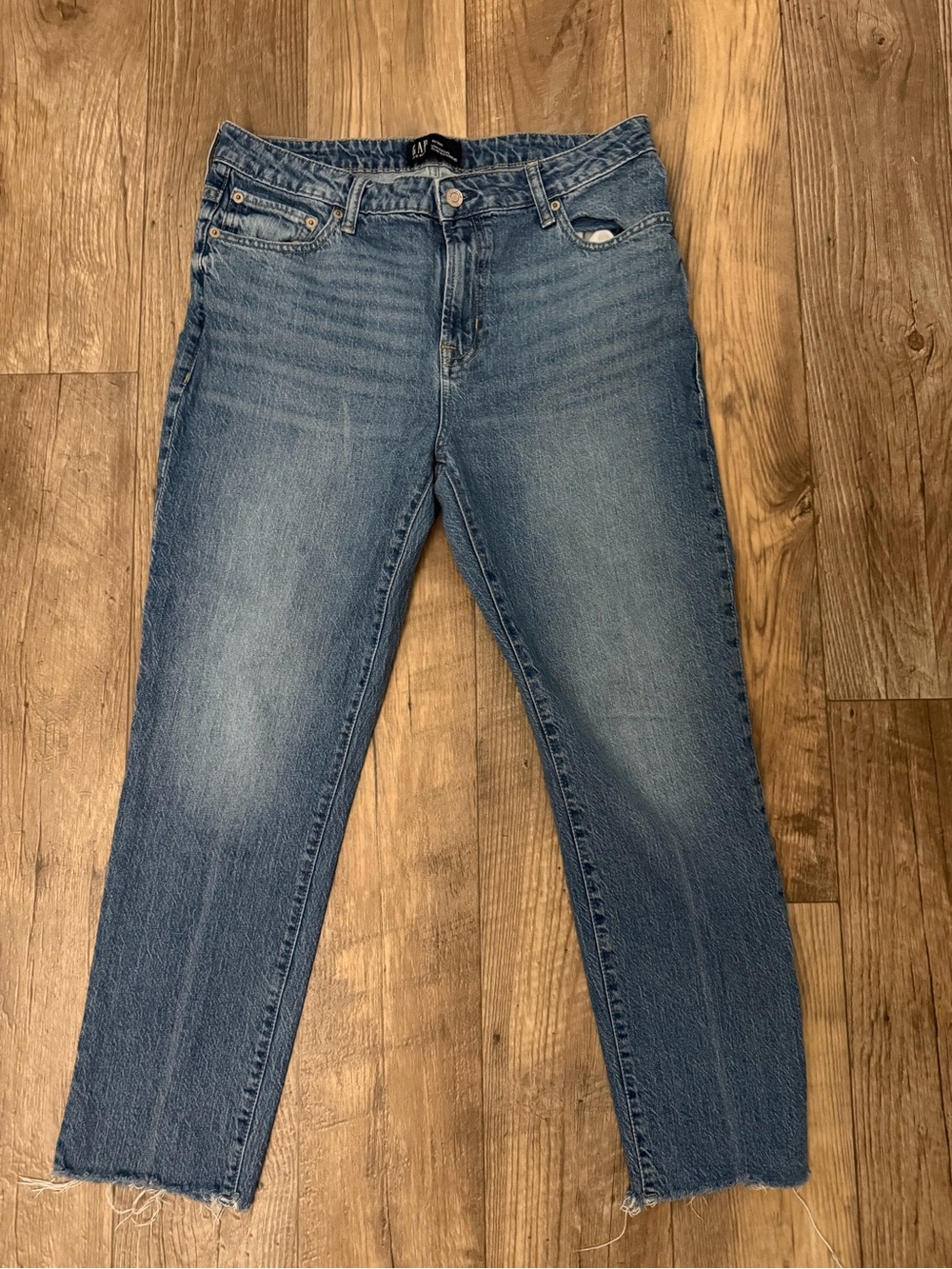 GAP Women's Slim Boyfriend- Light Blue Wash Denim. Size 10. Altered length
